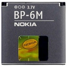 NOKIA BATTERIA RICAMBIO LITIO ORIGINAL BP-6M 1100mAh PER N73 N77 N93