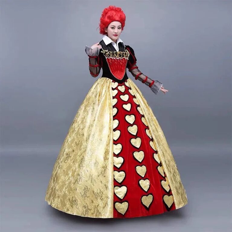 Costume personalizzato di alta qualità di Alice nel Paese delle Meraviglie, il costume della Regina Rossa, per donne adulte, costume cosplay di Halloween
