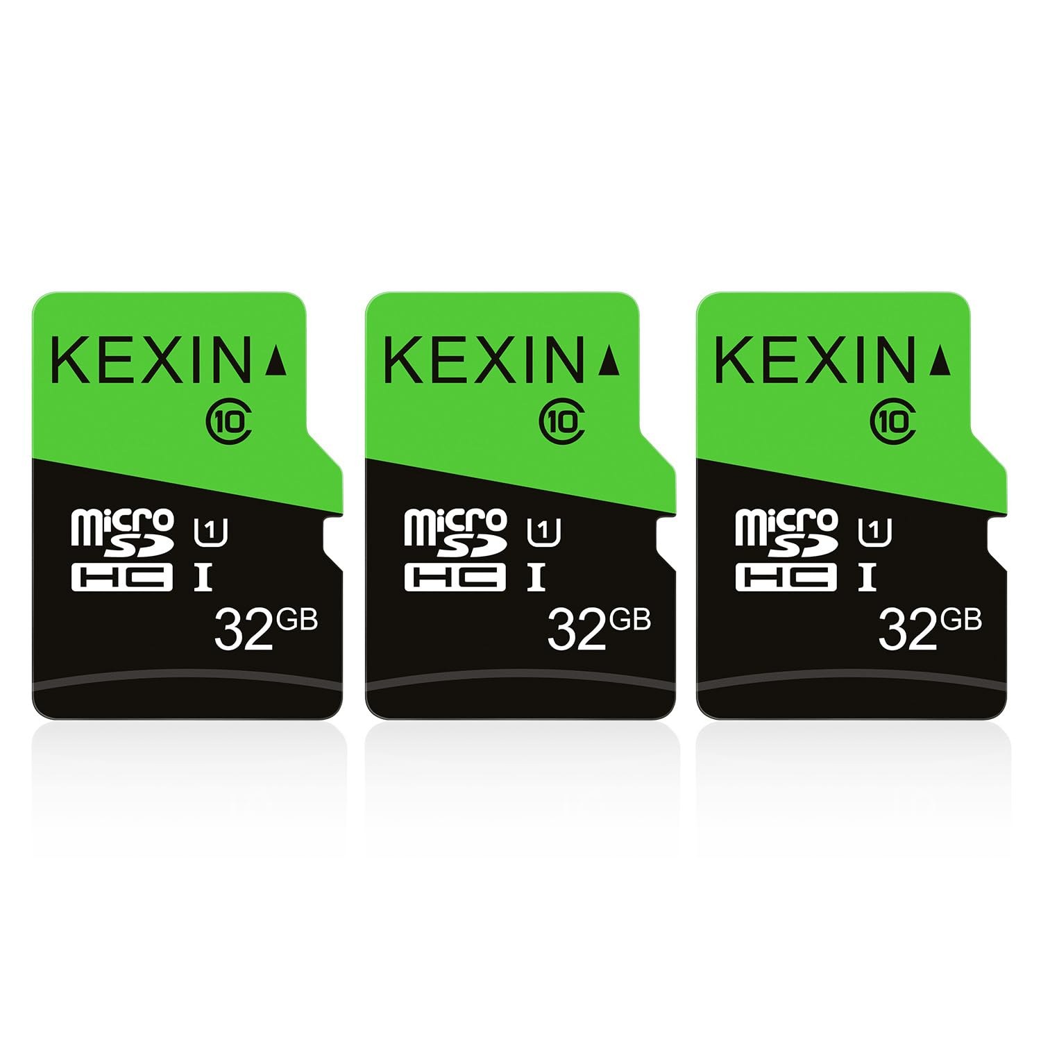 KEXIN 32GB 3 Pezzi Micro SD Scheda MicroSDHC 80MB/s Classe 10 UHS-1 TF Card | Micro SD Card Confezione da 3 e Adattatore SD,