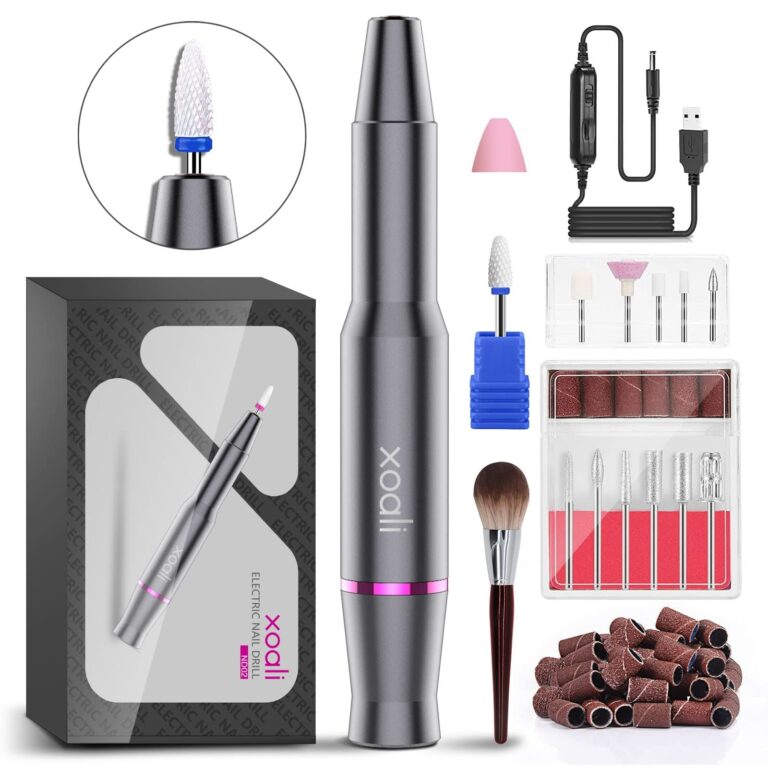 Xoali Fresa per Unghie, 25000RPM Lima Elettrica per Unghie 12 in 1, Fresa per Unghie Professionale Portatile, con Punta in Ceramica, Velocità Regolabile, Manicure e Pedicure Kit p…