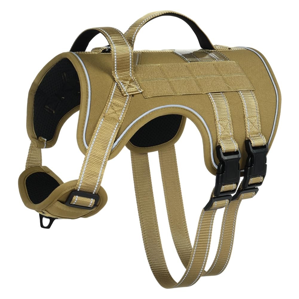 AYESY Pettorina Cane Antifuga Pettorina ad H per cani di media 60-82cm M | Pettorina Cane Taglia con Aperto sul Collo Maniglia Rinforzata e Bande Riflettenti regolabile per Passeg…