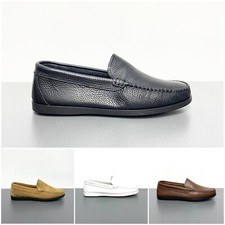 Mocassini Uomo Pelle Made in Italy Bianco Nero Blu Marrone Sabbia Scarpe Comode
