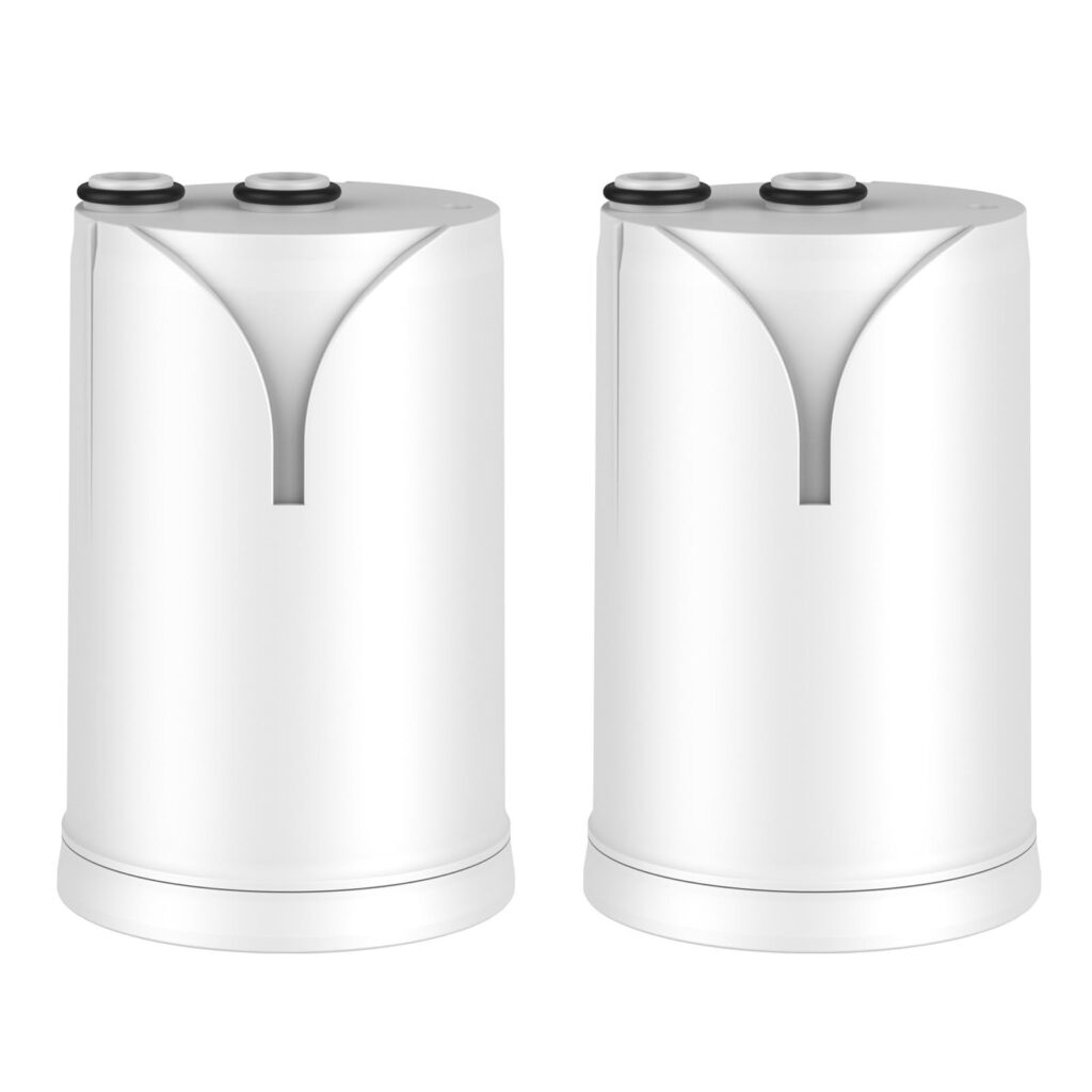 GLACIER FRESH Filtro acqua rubinetto ON TAP V/V-MF (2×600L) | compatibile con Brita On Tap Pro, Riduce il 99% cloro, PFAS, microplastiche, metalli e cattivi odori, acqua miglior g…
