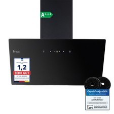 Cappa aspirante 60 cm ricircolo aria scarico senza testa cappa a parete cappa inclinata vetro nero