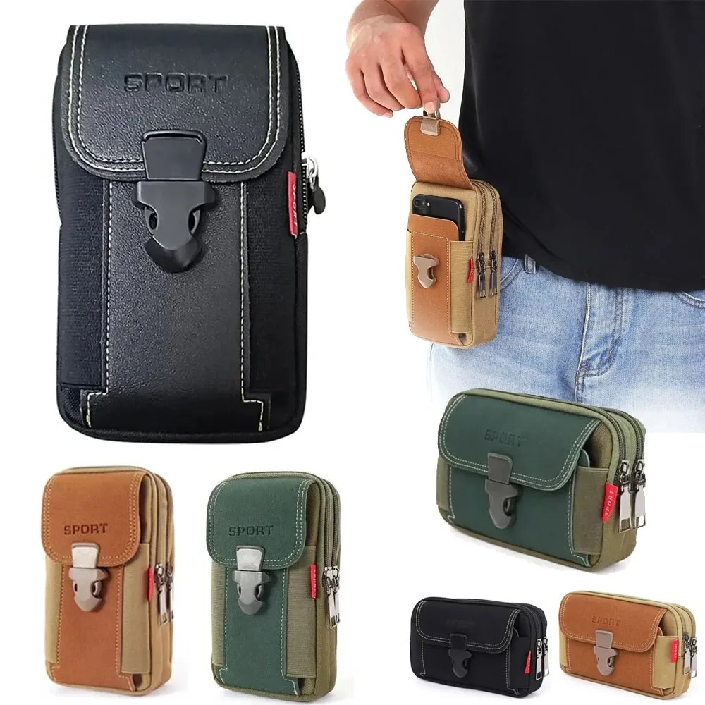 Borsa da cintura unisex Borsa per cellulare per uomo Borsa per fondina per telefono Marsupio Molle Porta carte per zaino con cintura tattica piccola