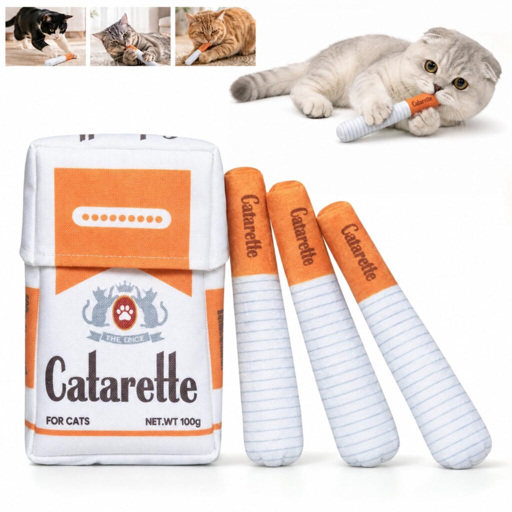 schlafhimmel Catarette - Giocattolo per gatti, erba gatta per interni | Tre bastoncini giocattolo per gatti di alta qualità, per interni ed esterni, resistenti alla masticazione