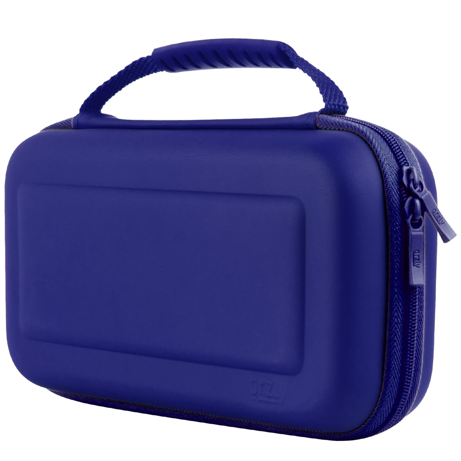 Orzly Custodia da trasporto compatibile con Nintendo Switch e New Switch Console OLED - Blu Custodia protettiva da viaggio portatile rigida Custodia a conchiglia con tasche per ac…