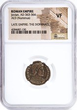 Moneta Bronzo Ae Romana Gioviana 363-364 AD NGC VF Spedizione Gratuita!!!