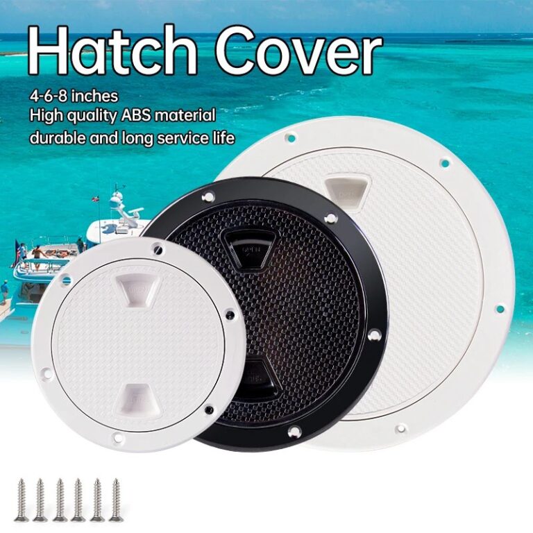 Portelli di ispezione antiscivolo rotondi bianchi pronti per la barca - Dimensioni 4", 6", 8" con copertura staccabile - Portello di accesso avvitato in plastica ABS