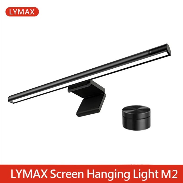 Lampada da Scrivania LYMAX M2/M2Plus, Barra Luminosa per Schermo, Luce Sospesa per Monitor PC, Protezione Occhi, Telecomando Wireless