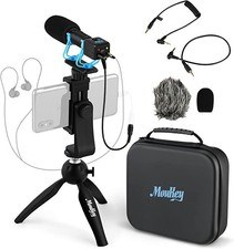MICROFONO DIREZIONALE MOUKEY MCM-2 PER FOTOCAMERA FUNZIONE MONITOR ALLUMINIO
