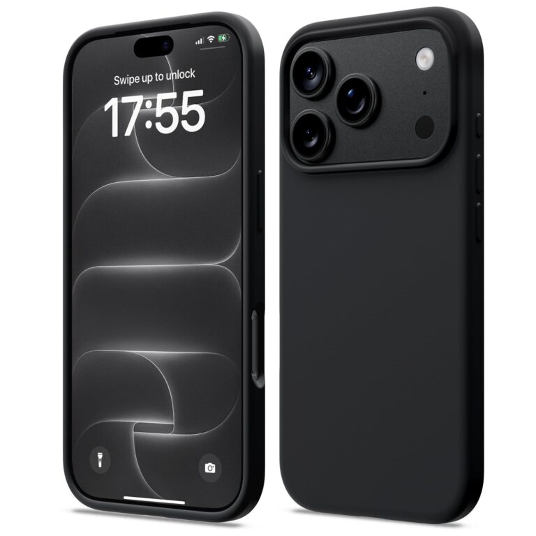 ACRONIX Cover Silicone per iPhone 18 Pro/17 Pro Sottile,Nero | Silicone Liquido Premium, Leggera,Tocco Morbido, Custodia Protettiva Antiurto, Resistente ai Graffi
