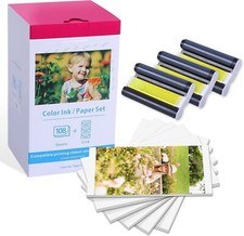Cartucce / carta fotografica per Canon KP-108IN RP-108 Selphy CP1300 CP1200 CP1500 1000