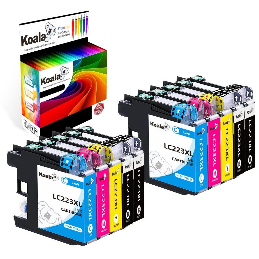 Koala Cartuccia d'inchiostro Compatibili per Brother LC223 XL per DCP-J4120DW DCP-J562DW MFC-J5320DW MFC-J480DW MFC-J680DW MFC-J4620DW MFC-J5620DW MFC-J5625DW (4Nero, 2Ciano, 2Mag…