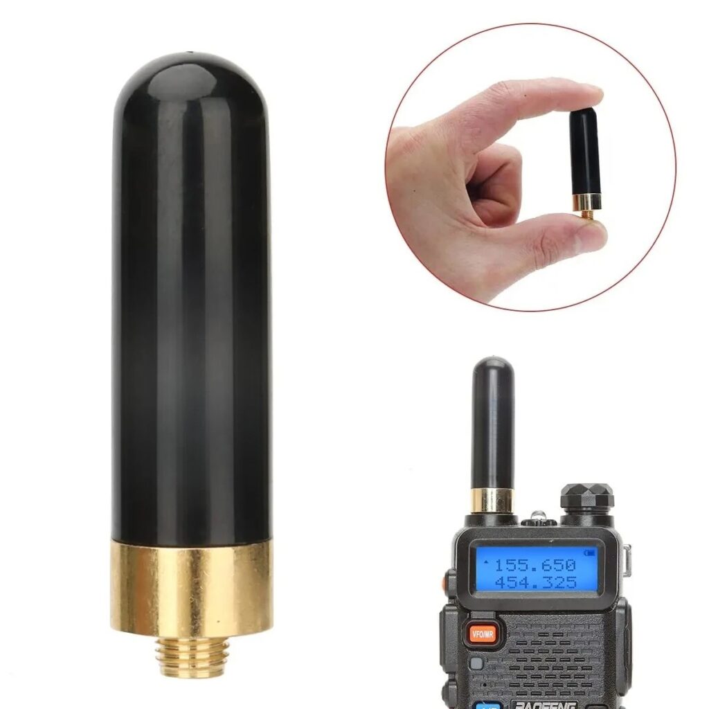 Antenna Mini Walkie Talkie AR-805S SMA-Femmina Dual Band ad Alto Guadagno per Radioamatori Baofeng BF-888S UV-5R UV-21 PRO