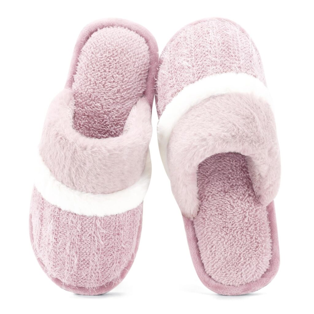 GOEWY Pantofole Donna in Peluche Invernali con Memory Foam, Ciabatte da Casa Antiscivolo per Donna Uomo, Calde e Morbide per Interno ed Esterno