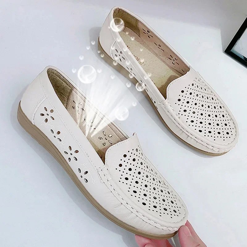 BCEBYL Estate di Nuovo Modo Punta Rotonda Scarpe Da Infermiera Suola Morbida Sandali Antiscivolo Scarpe Basse Traspirante Casual Sport Scarpe da Donna