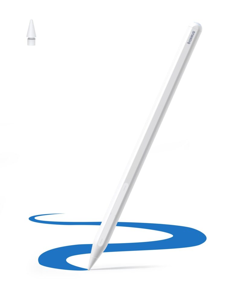 Baseus Penna per iPad 2018-2025, 32 Funzioni Personalizzabili, 17H di Batteria, Rifiuto del Palmo, Telecomando, Pencil Magnetic per iPad 6/7/8/9/10/11, Pro 11“/12.9”/13'', Air 3/4…