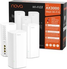Tenda Nova MX12 3 Pack AX3000 Mesh Wi-Fi 6, porte LAN Gigabit, 3 pezzi