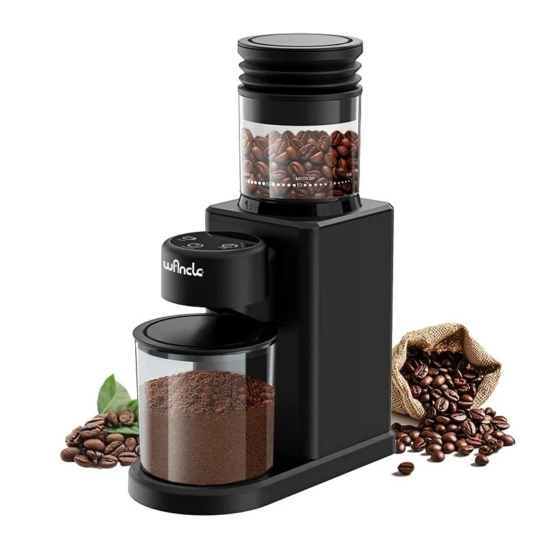 Macinacaffè elettrico conico per macinacaffè con 25 impostazioni di macinatura per macinazione di modalità doppie touchscreen per caffè espresso francese