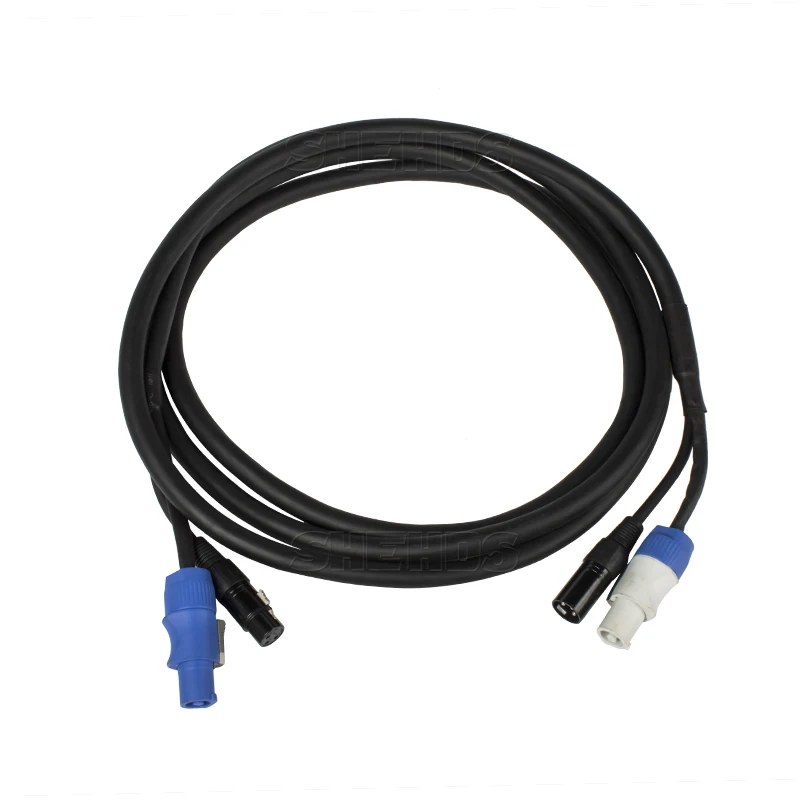 SHEHDS Powercon Plug e DMX Signal Line Connection 2/3 metri cavi manuali accessori per l'illuminazione per Stage DJ Disco