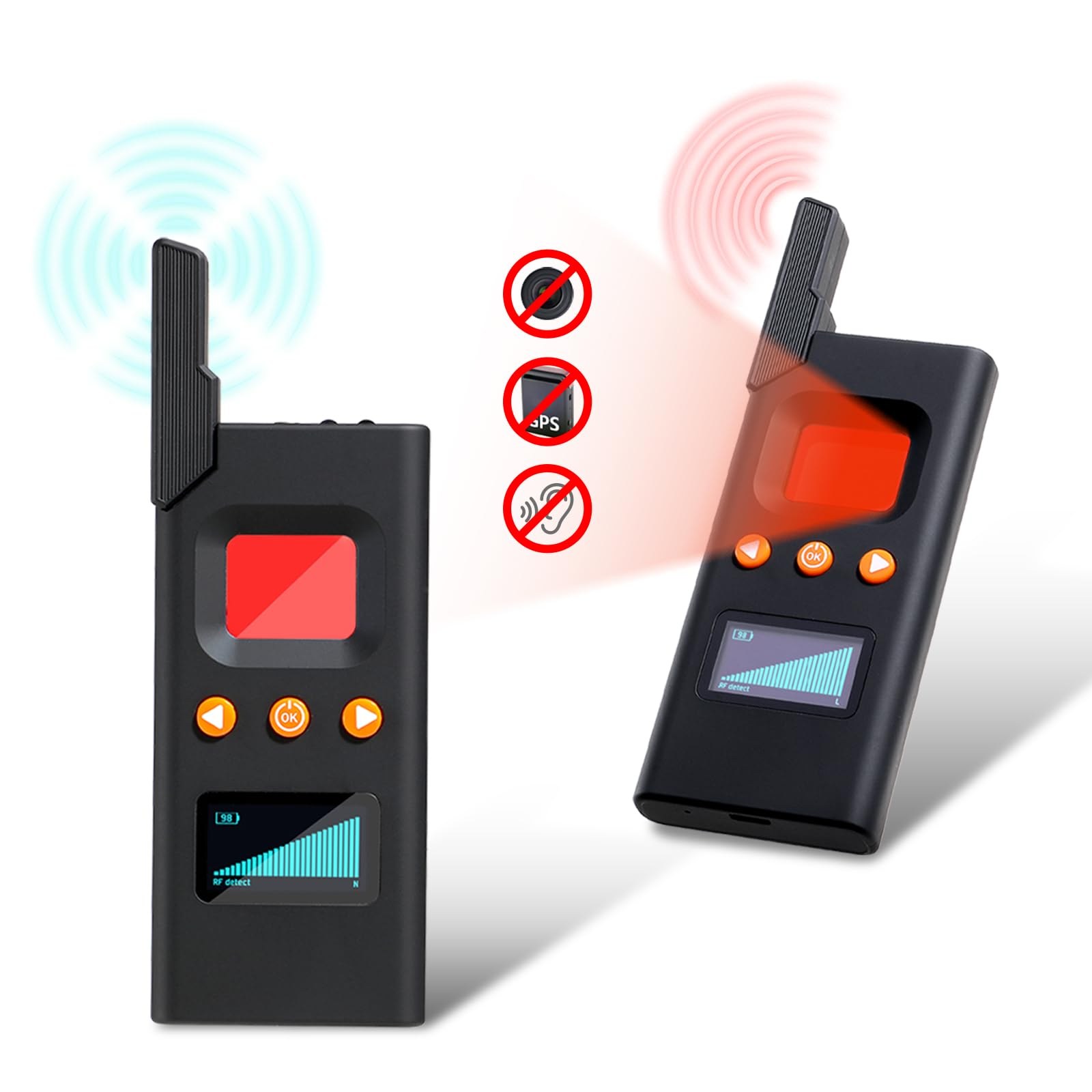 FOWARD GAUSS Rilevatore di bug per fotocamera nascosta Rilevatore di spionaggio Rilevatore di intercettazioni RF Wireless Signal Scanner Responsabile della protezione dei dati per…
