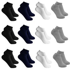 Stock 12 paia calzini alla caviglia fantasmini uomo donna cotone TOOCOOL ZA-115