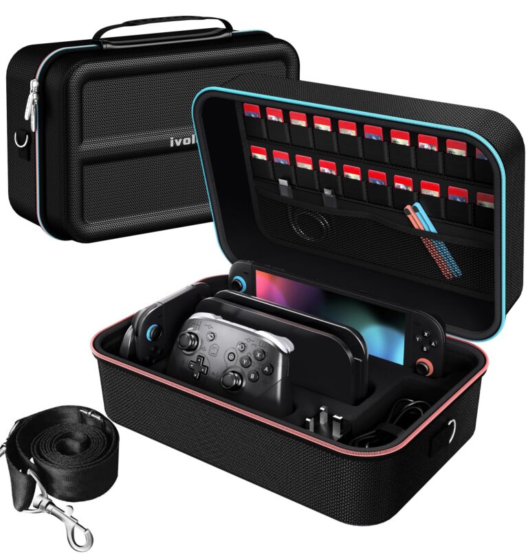 iVoler Custodia di Trasporto compatibile con Nintendo Switch/Nintendo Switch 2, Case da Viaggio Rigido Deluxe per Console Switch e Altri Accessori (Nero, Switch 2, Standard)