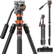 Treppiede fotocamera K&F CONCEPT 2 in 1 200 cm treppiede video treppiede e testa fluida monopiede