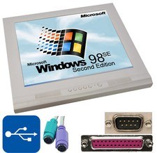 DISPLAY 17" 43CM 1GHz MINI COMPUTER COMPATTO 12V RS232 LTP WINDOWS 98 98SE #M3