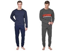 pigiama uomo SERGIO TACCHINI invernale taglie FORTI conformato COTONE 3 colori