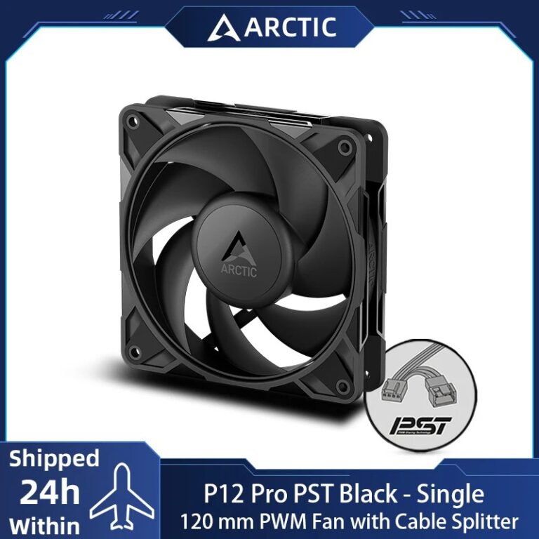 ARCTIC P12 Pro PST, ventola con custodia da 120 mm ad alte prestazioni con tecnologia di condivisione PWM (PST), velocità: 400–3000 giri/min, cuscinetto dinamico fluido