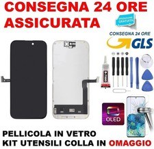 DISPLAY SOFT OLED PER APPLE IPHONE 15 PRO 120 Hz VETRO SCHERMO TOUCH SCREEN