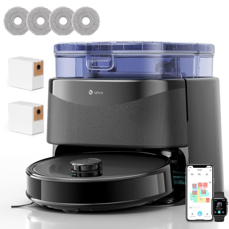 Lefant M3 Ultra Robot Aspirapolvere Lavapavimenti con Mappatura 23.000Pa | Lavaggio Mop 75°C, Multi-Mappa, Stazione All-in-One 3,2L, Auto-Svuotamento, Asciugatura, Rilevamento Tap…