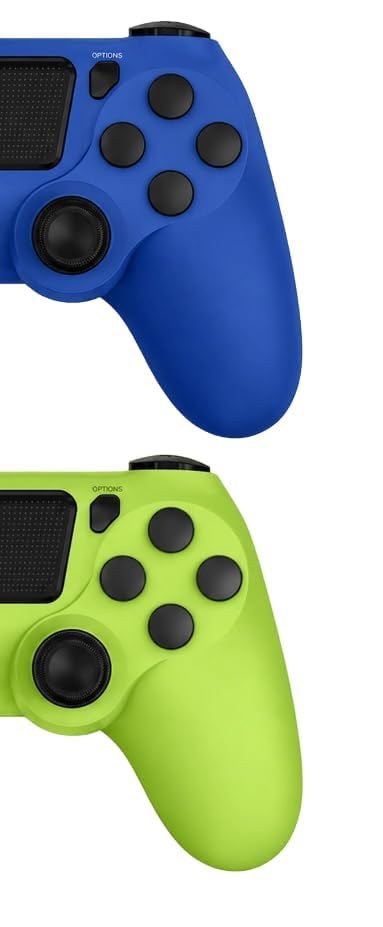 Satevol 2 Pack Controller Wireless, Controller di gioco compatibile con P4/Pro/Slim/PC,Gamepad Joystick per P4 con Pulsante Turbo/Posteriore/Doppia Vibrazione/6 Assi Giroscopio Bl…