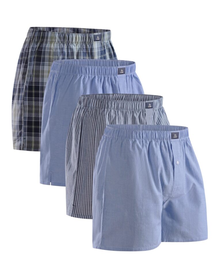 DANISH ENDURANCE Boxer Uomo Americani Cotone Biologico 100%, Mutande a Pantaloncino, Boxer di Tela, Leggeri e Traspiranti, 4 o 6 Paia
