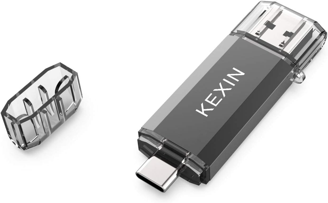 KEXIN Chiavetta USB C 256GB, Chiavetta USB 3.0 256 GB, USB C & A, Velocità di Lettura Fino a 100 MB/s, Supporta OTG, Pen Drive C per PC, Auto, TV, Smartphone Type C