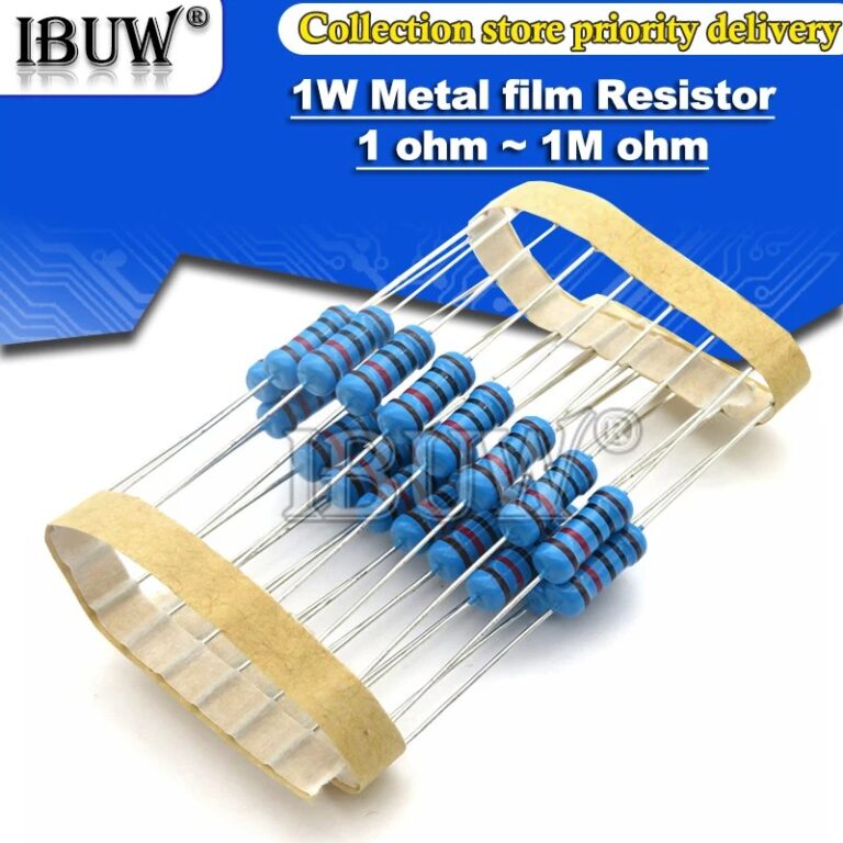 Resistore a film metallico 20PCS 1W 1% 1R ~ 1M 2R 10R 22R 47R 100R 330R 1K 4.7K 10K 22K 47K 100K 330K 470K 1 2 10 22 47 100 330 ohm