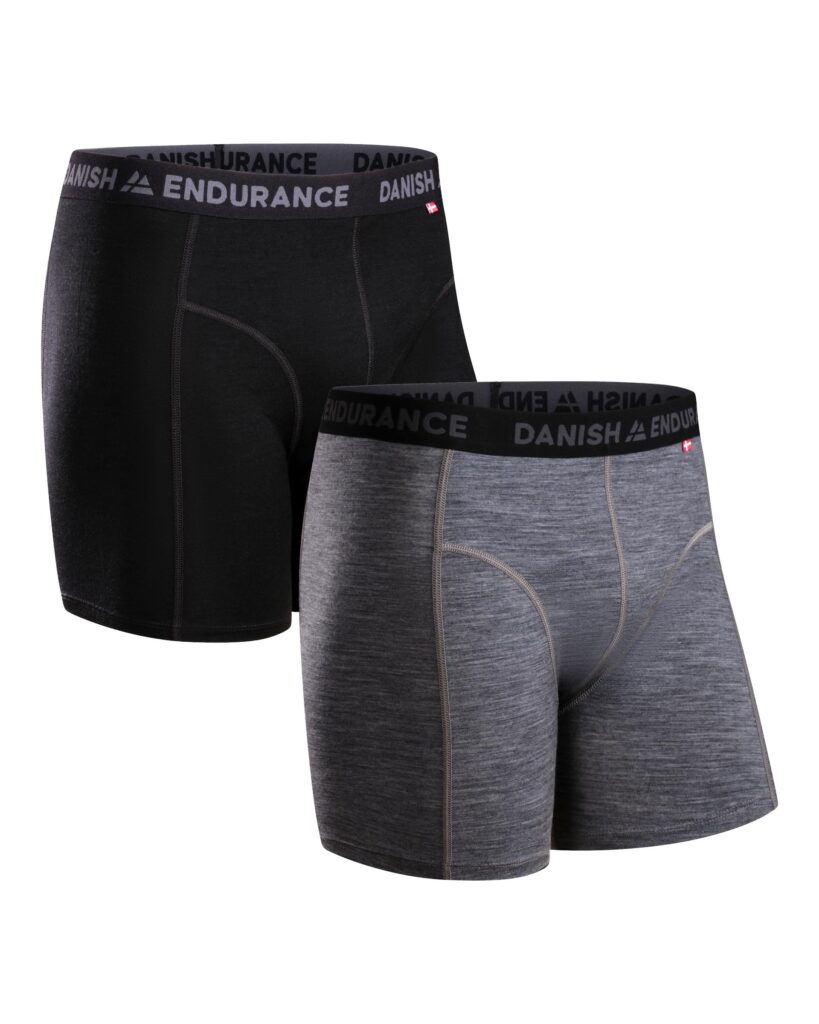 DANISH ENDURANCE Boxer Uomo Lana Merino, con o Senza Patta, 1 o 2 Paia | Boxer in lana merino, termoregolanti e resistenti agli odori, per trekking, sport e uso quotidiano