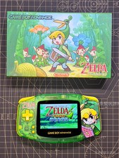 Console Game Boy Advance GBA Link Zelda verde chiaro con iPS retroilluminato LCD MOD