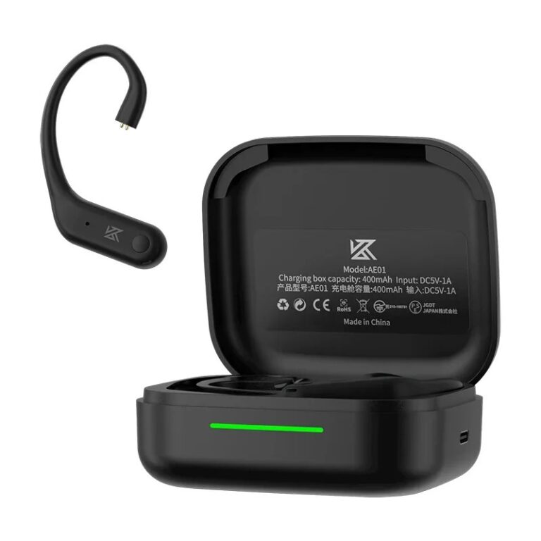 KZ AE01 Cavo di aggiornamento wireless Auricolari 5.4 compatibili con Bluetooth Filo HIFI Gancio per l'orecchio wireless con custodia di ricarica per ZSX ZAR PR2
