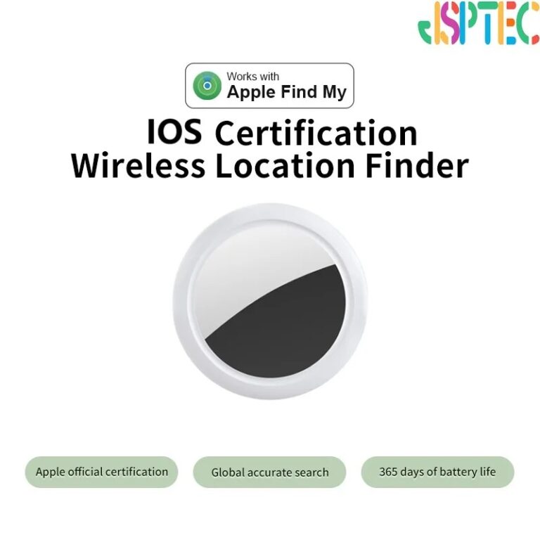 JSPTEC Tag di Sicurezza Bluetooth Basato sull'App Find My di iOS, Localizzatore Anti-smarrimento con Suono, Promemoria Messaggi, Allarme e Trova Chiavi per iOS