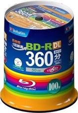 Verbatim Blu-ray vuoto BD-R DL VBR260RP100SV1 50 GB 1-6x 100 dischi nuovo