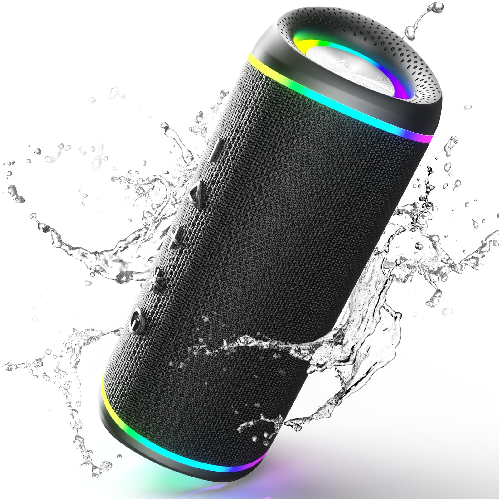 RIENOK Cassa Bluetooth Potente Portatile 30W Impermeabile Supporta TF e AUX | Speaker Bluetooth 5.3, Chiamata in Vivavoce, Vero Stereo Senza Fili, Luce LED, Ricaricabile Tipo-C