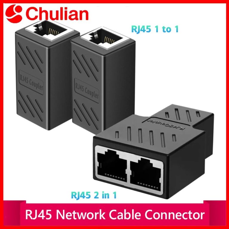 Cavo di Rete Tre-in-uno RJ45, Estensore di Rete, Connettore a Testa di Cristallo, Splitter Giallo Blu Verde Rosso Bianco Nero