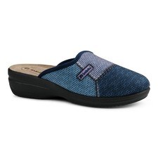 Inblu Ciabatte/Pantofole Donna In Tessuto Effetto Patchwork - 004 (Blue/Multi)