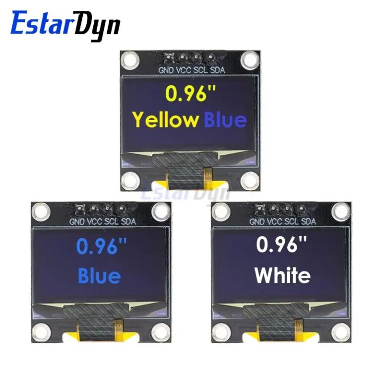 Estardyn DIYUSER Display OLED da 0,96 Pollici SSD1306 Bianco/Blu/Giallo 128X64 IIC I2C Seriale, Scheda Schermo LCD 12864