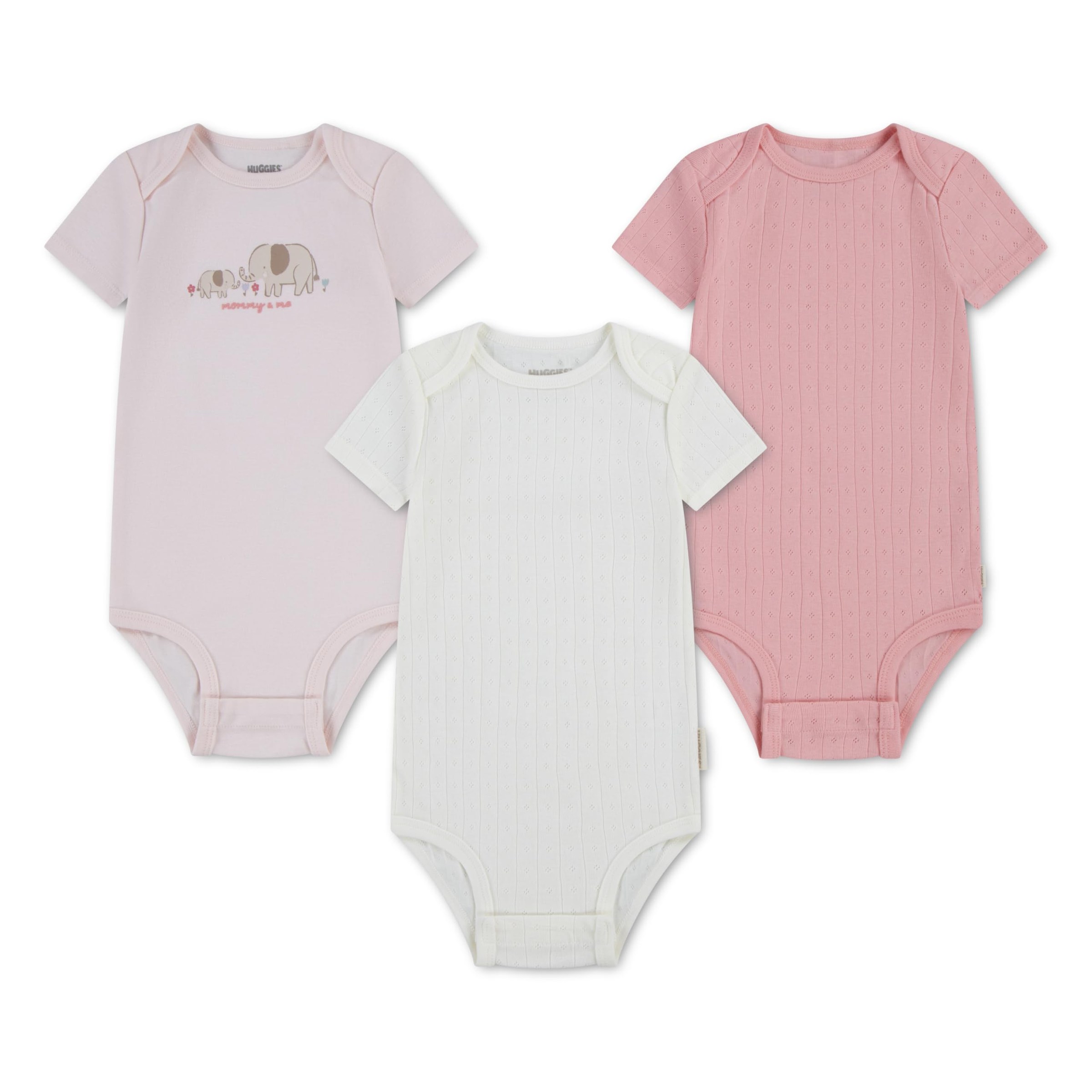 Huggies Bodysuit (Confezione da 3) Rosa Bimba 0-24