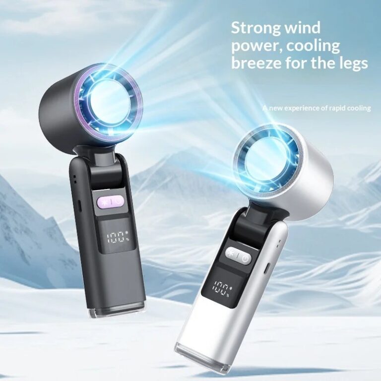 Ventilatore portatile 3 in 1 con raffreddamento turbo, mini torcia a LED, raffreddatore d'aria personale per viaggi e lavoro all'aperto