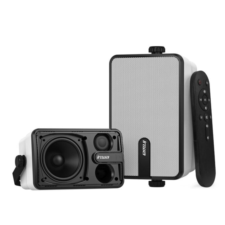 Inwa Cassa Bluetooth Esterni, Sistema Audio Wireless per Interni ed Esterni, Resistente alle Intemperie Altoparlante, 250W(2 Pezzi Sync Speaker' & Adattatore AC/DC, 1 Telecomando,…